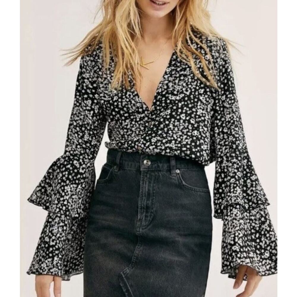 Free People Ditzy Floral Bodysuit, Size M